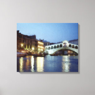 Venezia Di Notte (Venice at Night) Canvas Print