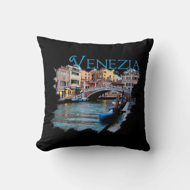Venezia, Italia: Along the Canal Cushion (Front)