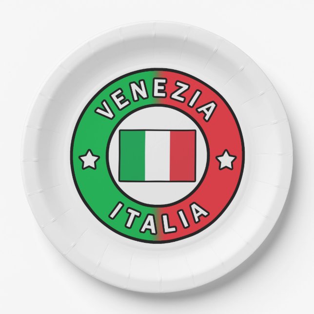 Venezia Italia Paper Plate (Front)