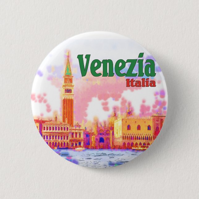 Venezia, Italy 6 Cm Round Badge (Front)