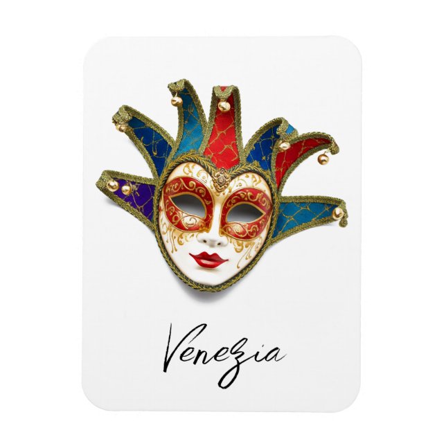 Venezia Venice Italy Carnival Mask Magnet (Vertical)