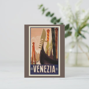 Venezia Vintage Travel  Holiday Postcard