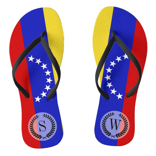 Venezuala Flag Jandals (Footbed)
