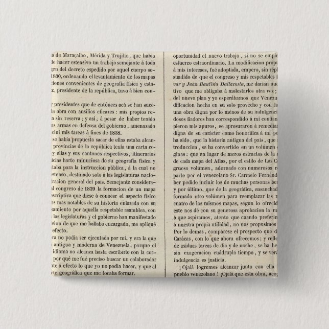 Venezuela 15 Cm Square Badge (Front)