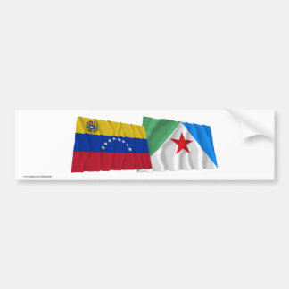 Venezuela and Mérida Waving Flags Bumper Sticker