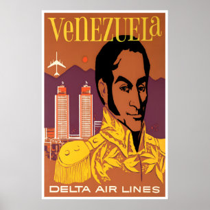 Venezuela Art Caracas Travel Poster Delta Print
