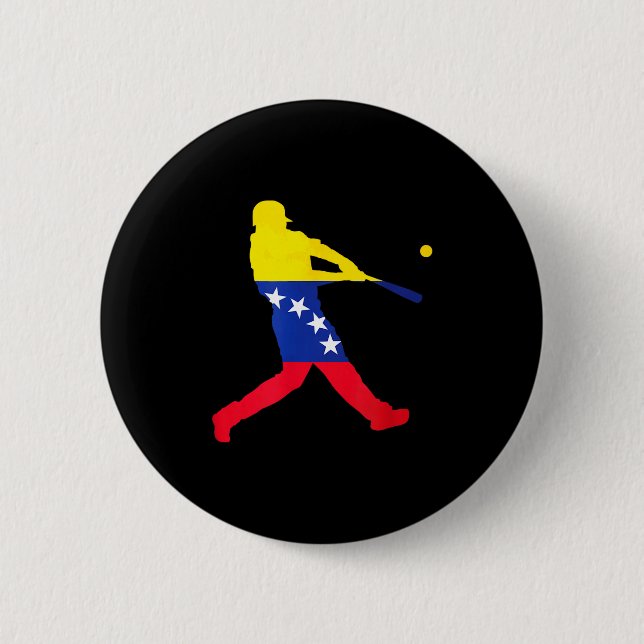 Venezuela Baseball  6 Cm Round Badge (Front)
