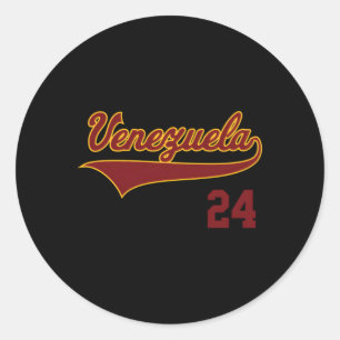 Venezuela Baseball Vinotinto Beisbol Classic Round Sticker