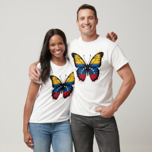Venezuela Butterfly Venezuelan Flag Patriotic Butt T-Shirt
