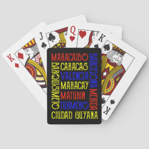 Venezuela Caracas City Names Photo Magnet Playing Cards