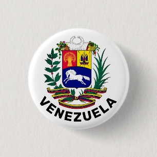 Venezuela coat of arms 3 cm round badge