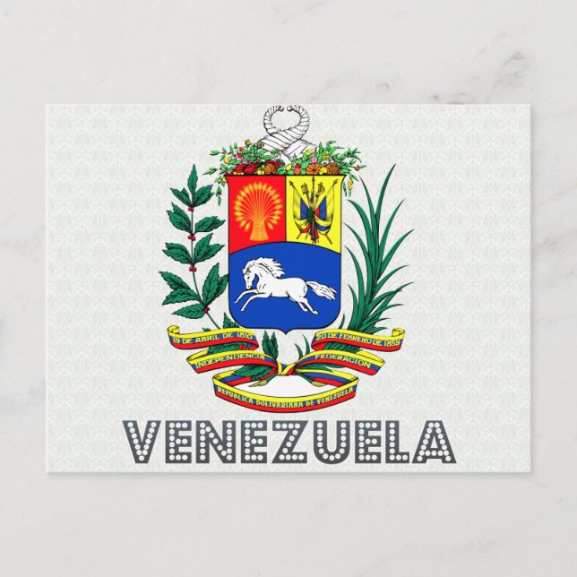 Venezuela Coat of Arms Postcard (Front)
