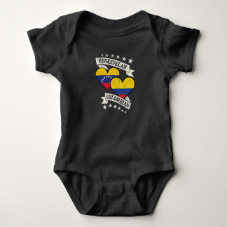 Venezuela Colombian Heart Flags Venezuela Colombia Baby Bodysuit