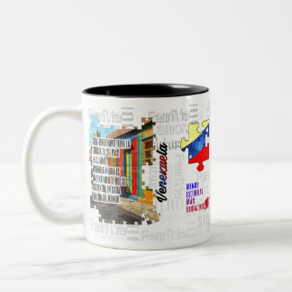 Venezuela fewer stars plus hearts Two-Tone coffee mug