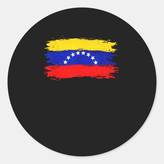 Venezuela Flag 2026 Libre Peace  Classic Round Sticker (Front)
