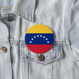 Venezuela flag 7.5 cm round badge