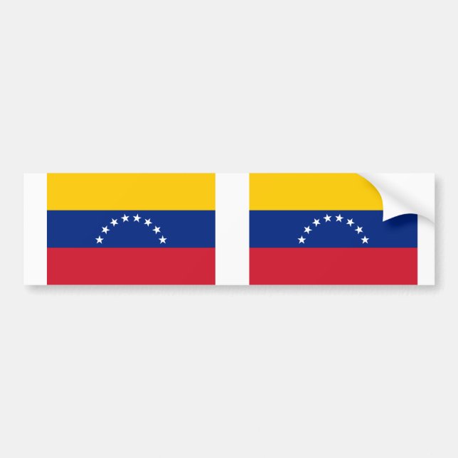 Venezuela Flag Bumper Sticker (Front)