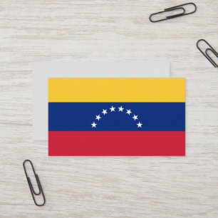 Venezuela flag business card