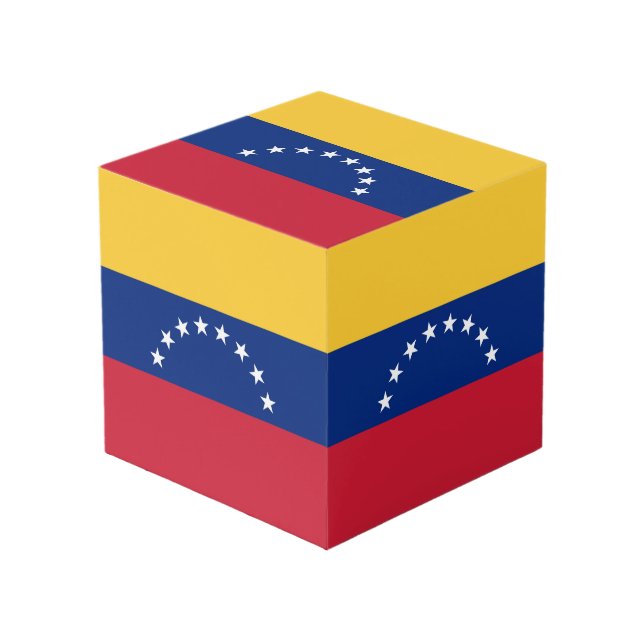 Venezuela flag cube (Front Angled)