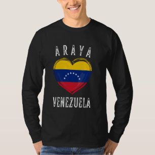 Venezuela Flag Heart Araya City T-Shirt
