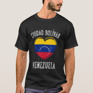 Venezuela Flag Heart Ciudad Bolivar City T-Shirt