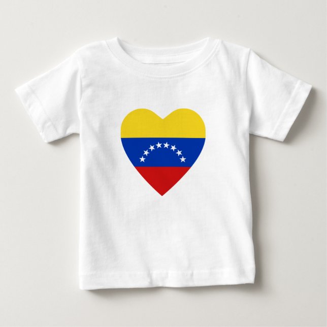 Venezuela Flag Heart T-Shirt (Front)