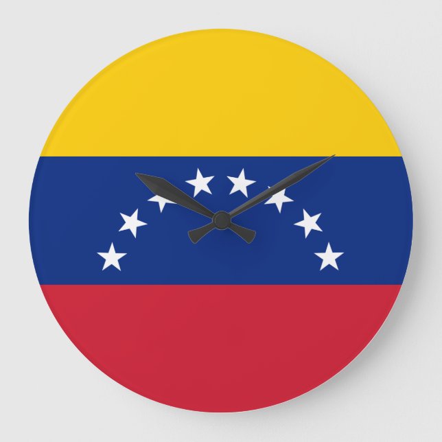 Venezuela Flag Large Clock (Front)