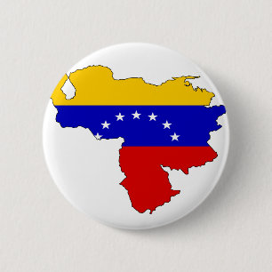 Venezuela flag map 6 cm round badge