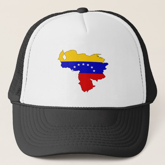 Venezuela Flag Map full size Trucker Hat (Front)