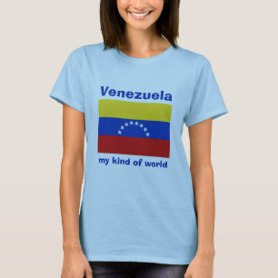 Venezuela Flag + Map + Text T-Shirt