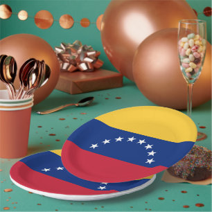 Venezuela flag paper plate