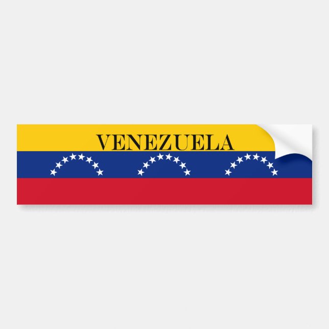 Venezuela flag patriotic Venezuelans Bumper Sticker (Front)