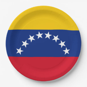 Venezuela flag patriotic Venezuelans Paper Plate