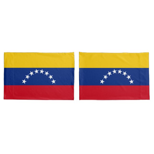 Venezuela flag patriotic Venezuelans Pillowcase (Back-Set)
