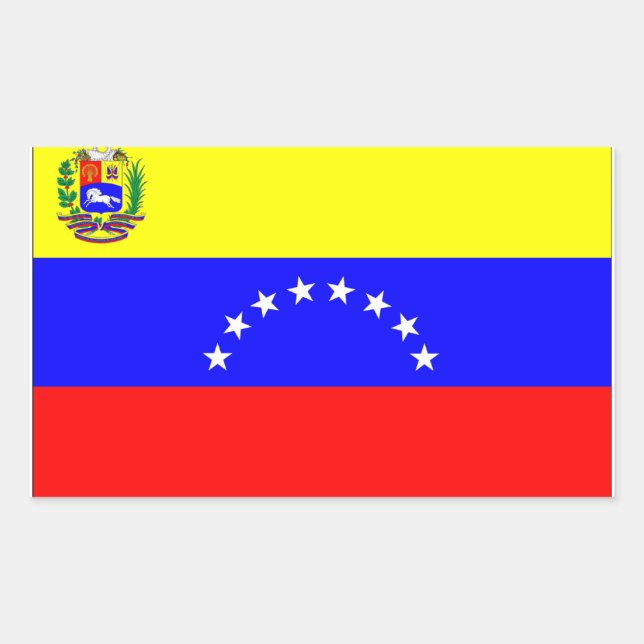 Venezuela Flag Rectangular Sticker (Front)