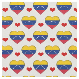 Venezuela Flag Red Heart fashion Fabric/Venezuela Fabric