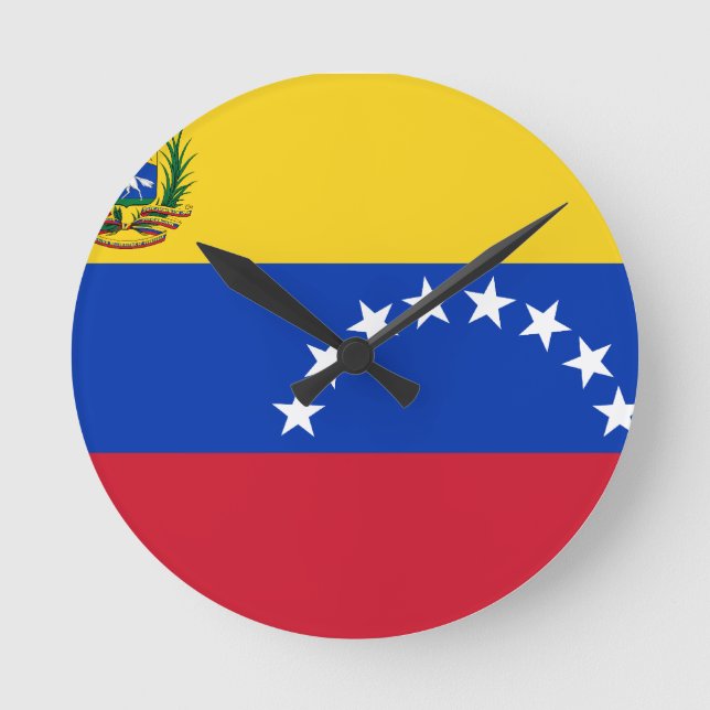 Venezuela Flag Round Clock (Front)