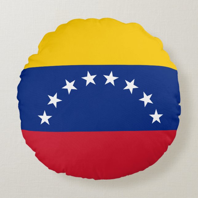Venezuela flag round cushion (Front)
