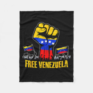 Venezuela Flag Venezuela Libre 2026  Fleece Blanket