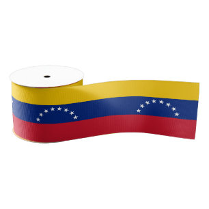 Venezuela Flag & Venezuela travel, holiday/sports Grosgrain Ribbon