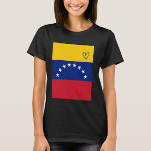 Venezuela Flag Venezuelan Heart Proud Heritage Nat T-Shirt
