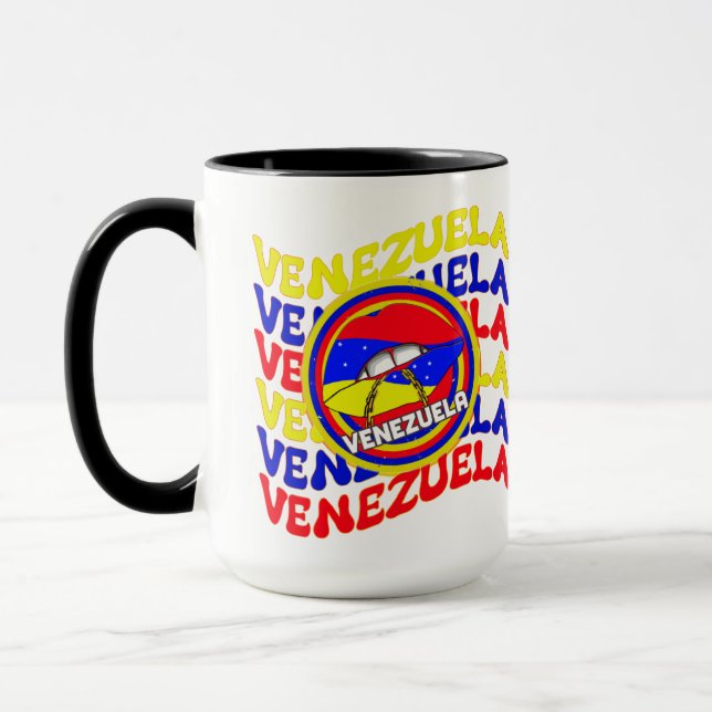 Venezuela Flag Venezuelan Pride Lips  Mug (Left)