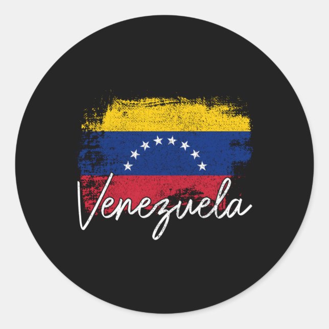 Venezuela Flag Venezuelan Pride Roots Classic Round Sticker (Front)
