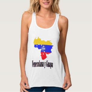 Venezuela flag with text Venezolana Y Guapa Singlet