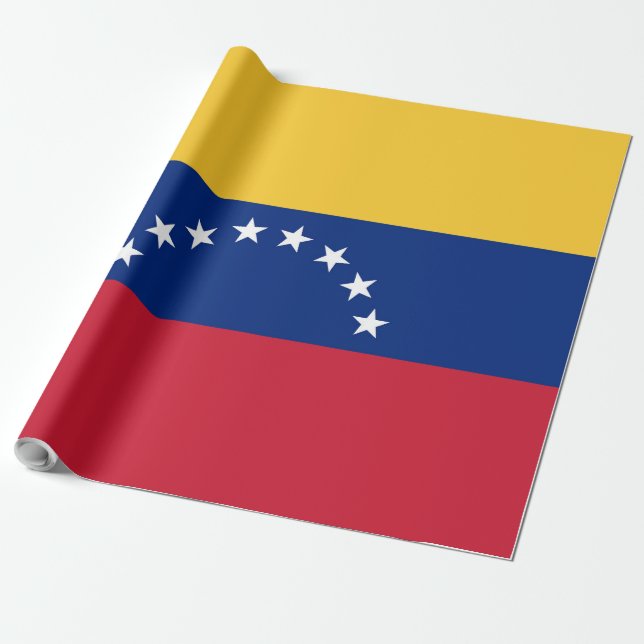 Venezuela flag wrapping paper (Unrolled)