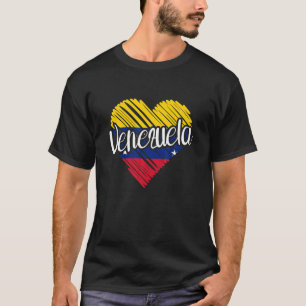 Venezuela For Men Venezuelan Heart Flag For Women T-Shirt