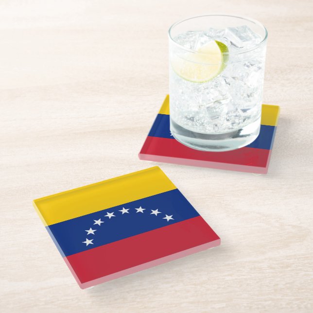 Venezuela Glass Coaster (Angled)