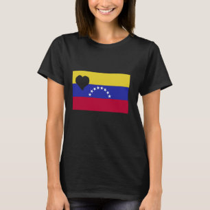 Venezuela Heart Venezuelan Roots Flag Proud South T-Shirt