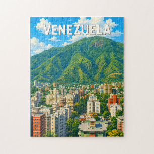 Venezuela Illustration Travel Art Vintage Jigsaw Puzzle