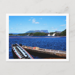 Venezuela Jungle Landscape with Boats Postcard